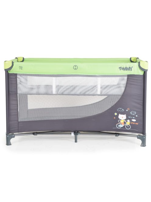 Moni Tommy összecsukható utazóágy 2 szintes, kibújós zöld