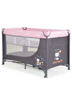   Moni Tommy összecsukható utazóágy 2 szintes, kibújós pink