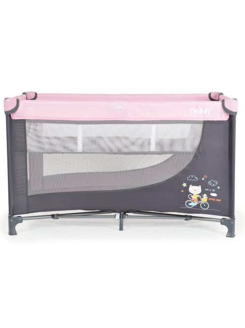 Moni Tommy összecsukható utazóágy 2 szintes, kibújós pink