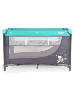   Moni Tommy összecsukható utazóágy 2 szintes, kibújós türkiz