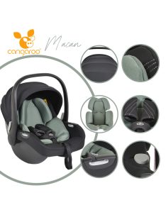 Cangaroo Macan/ Hydra babahordozó i-size zöld