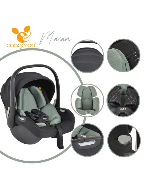 Cangaroo Macan/ Hydra babahordozó i-size zöld
