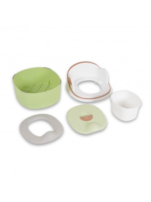 RUM BABA 2in1 bili átalakítható wc szűkítő+fellépő, szilikon ülés ZÖLD