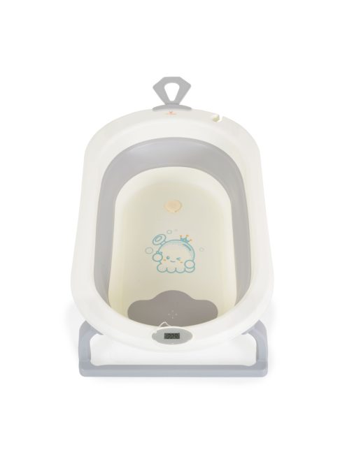 TERRA összecsukható kád digitális hőmérővel SZÜRKE