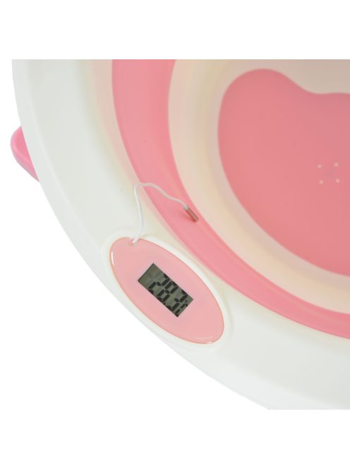 TERRA összecsukható kád digitális hőmérővel PINK