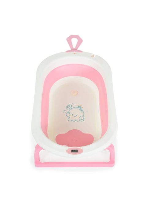 TERRA összecsukható kád digitális hőmérővel PINK