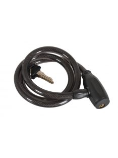   BYOX BICIKLIZÁR, kábelzár kerékpárhoz 100cm 2 kulccsal FEKETE