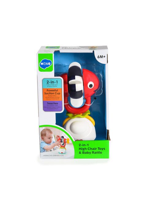 HOLA játék etetőszékre 2IN1 rágóka PIROS HAL