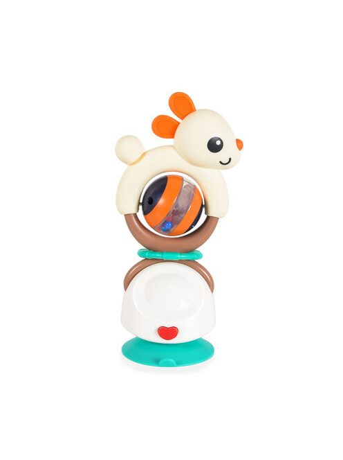 HOLA játék etetőszékre 2IN1 rágóka BÉZS NYÚL