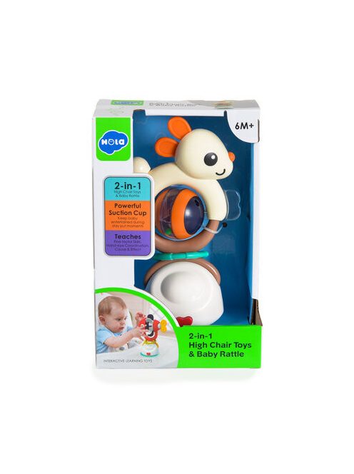 HOLA játék etetőszékre 2IN1 rágóka BÉZS NYÚL