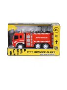 KISAUTÓ tűzoltóautó pumpás CITY 1:16 PIROS