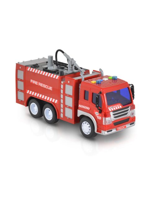 KISAUTÓ tűzoltóautó pumpás CITY 1:16 PIROS