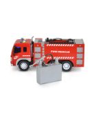 KISAUTÓ tűzoltóautó pumpás CITY 1:16 PIROS