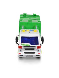 Moni Toys Kisautó kukásautó 1:16 emelhető platós zöld