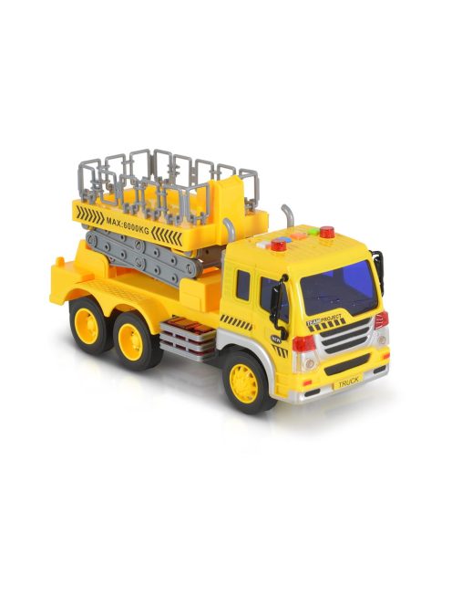 Moni Toys Kisautó emelődarus teherkocsi 1:16 sárga