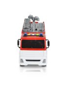 KISAUTÓ tűzoltóautó nagy létrás szerkocsi CITY 1:12 PIROS