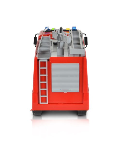 KISAUTÓ tűzoltóautó nagy létrás szerkocsi CITY 1:12 PIROS