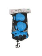 BICIKLIS védőfelszerelés térd, könyök, kézvédő szett A osztály 25kgig KÉK