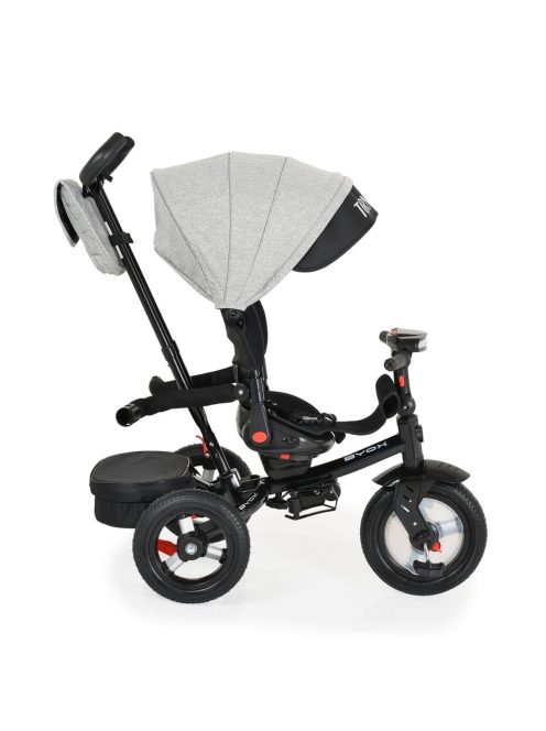 Byox Tornado szülőkaros tricikli 25kgig 360f forgatható vszürke