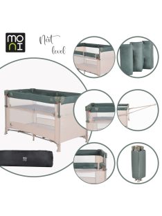   Moni Next level utazóágy lehajtható oldalfal 2 szint zöld