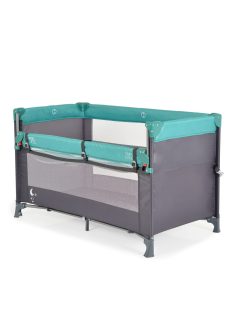   Moni Next level utazóágy lehajtható oldalfal 2 szint türkiz