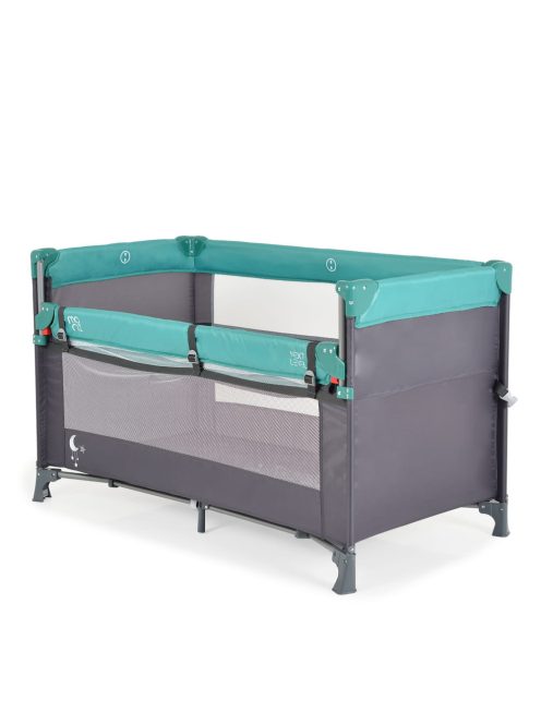 Moni Next level utazóágy lehajtható oldalfal 2 szint türkiz