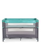 Moni Next level utazóágy lehajtható oldalfal 2 szint türkiz