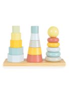 FAJÁTÉK toronyépítő 3 dbos szett MONTESSORI PASZTELL