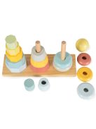 FAJÁTÉK toronyépítő 3 dbos szett MONTESSORI PASZTELL