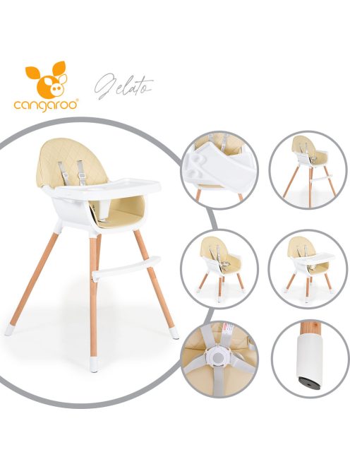 Cangaroo Gelato fa etetőszék 2in1 bézs