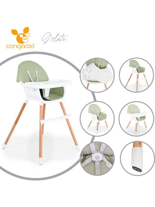 GELATO fa etetőszék 2in1 MENTA