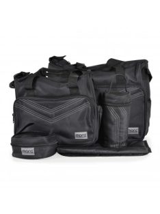 STELLA kismama táska 5dbos szett, pelenkázólappal FEKETE