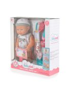 Tutu love Játékbaba 31 cm-es doktor szett, hanggal szürke