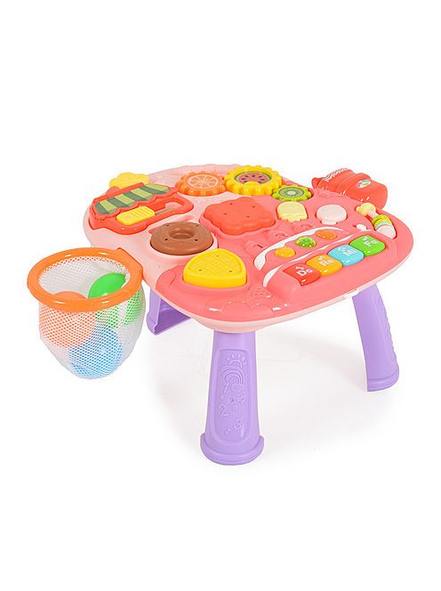 MONI járássegítő 2in1 kisasztallá alakítható, kosárral PINK
