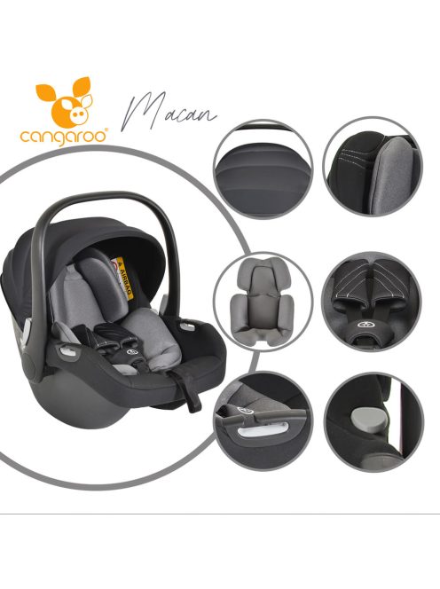 Cangaroo Macan/Hydra babahordozó i-size szürke