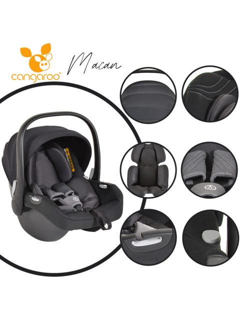 Cangaroo Maca/Hydra babahordozó i-size fekete