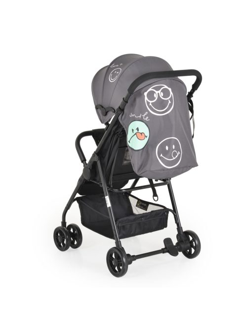 Moni Capri babakocsi nyári dupla első kerék szürke