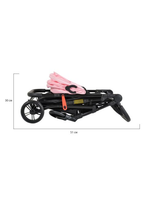 Moni Colibri babakocsi lapra elöl szimpla kerék pink