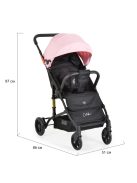 Moni Colibri babakocsi lapra elöl szimpla kerék pink