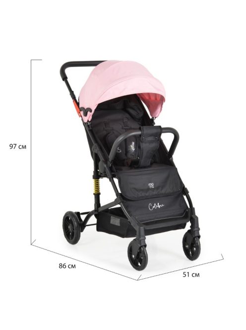 Moni Colibri babakocsi lapra elöl szimpla kerék pink