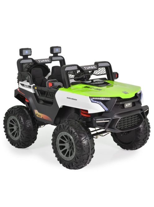 MONI Turbo elektromos, akkumulátoros autó 2 személyes zöld