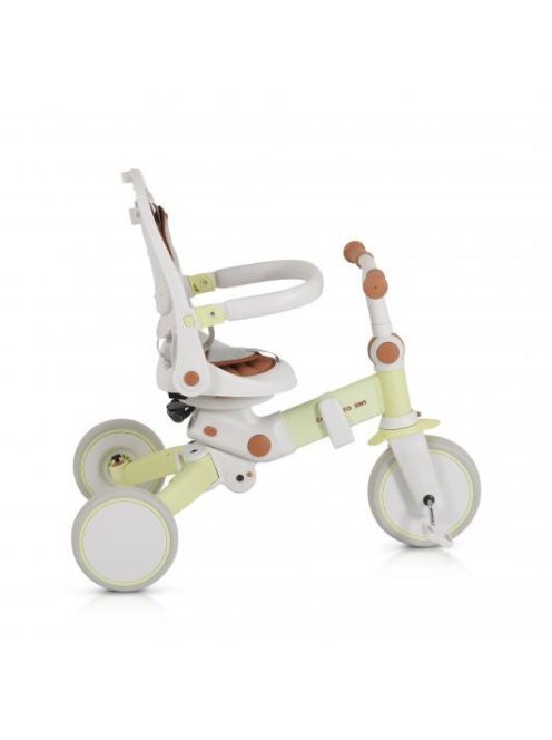 COMPACTO tricikli multifunkciós, 3in1 futóbiciklivé alakítható ZÖLD