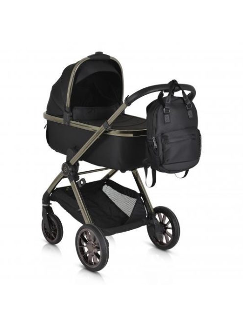iCLICK Babakocsi 2in1 szett 22kg, aluminium váz, fordítható ülés, autom. csukható FEKETE