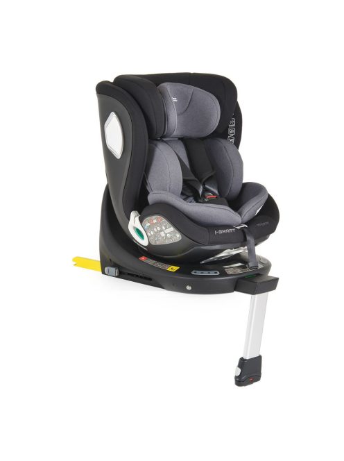 I-SMART gyerekülés 40-150cm, I-SIZE támasztóláb, oldalvédelem, ISOFIX, okosgomb SZÜRKE