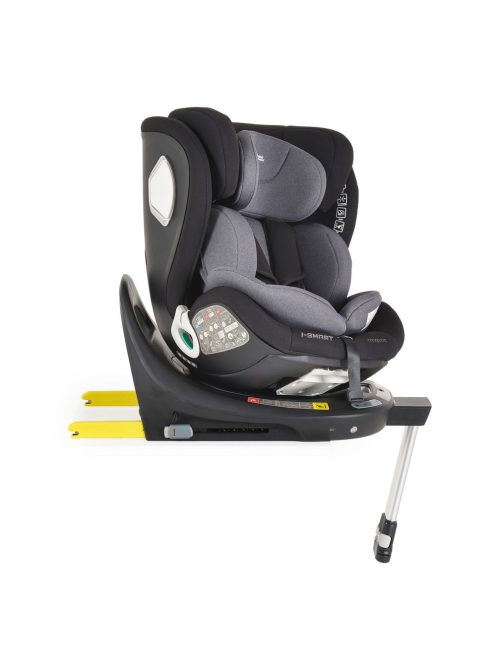 I-SMART gyerekülés 40-150cm, I-SIZE támasztóláb, oldalvédelem, ISOFIX, okosgomb SZÜRKE