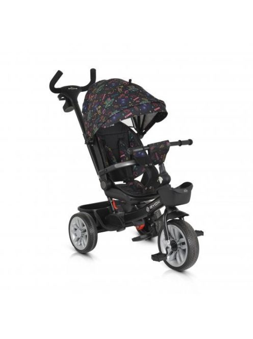 SPACE tricikli szülőkaros, 360 fokban forgatható NARANCS