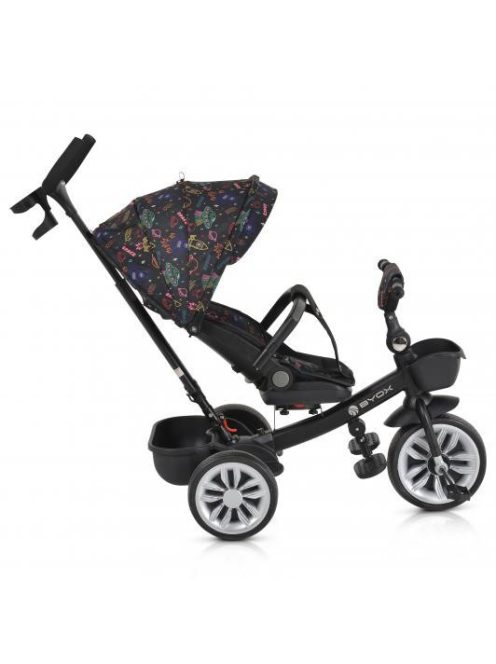 SPACE tricikli szülőkaros, 360 fokban forgatható NARANCS