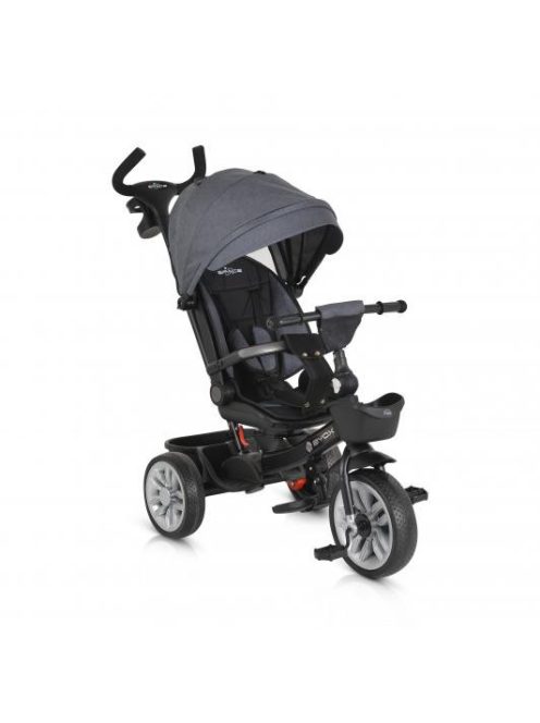 SPACE tricikli szülőkaros, 360 fokban forgatható SZÜRKE