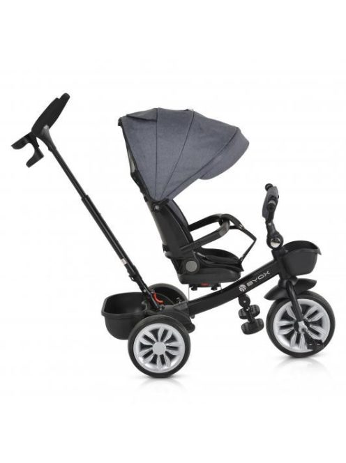 SPACE tricikli szülőkaros, 360 fokban forgatható SZÜRKE