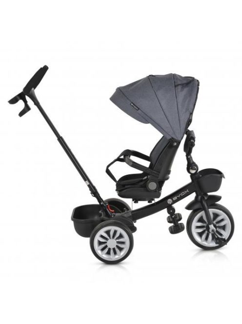 SPACE tricikli szülőkaros, 360 fokban forgatható SZÜRKE